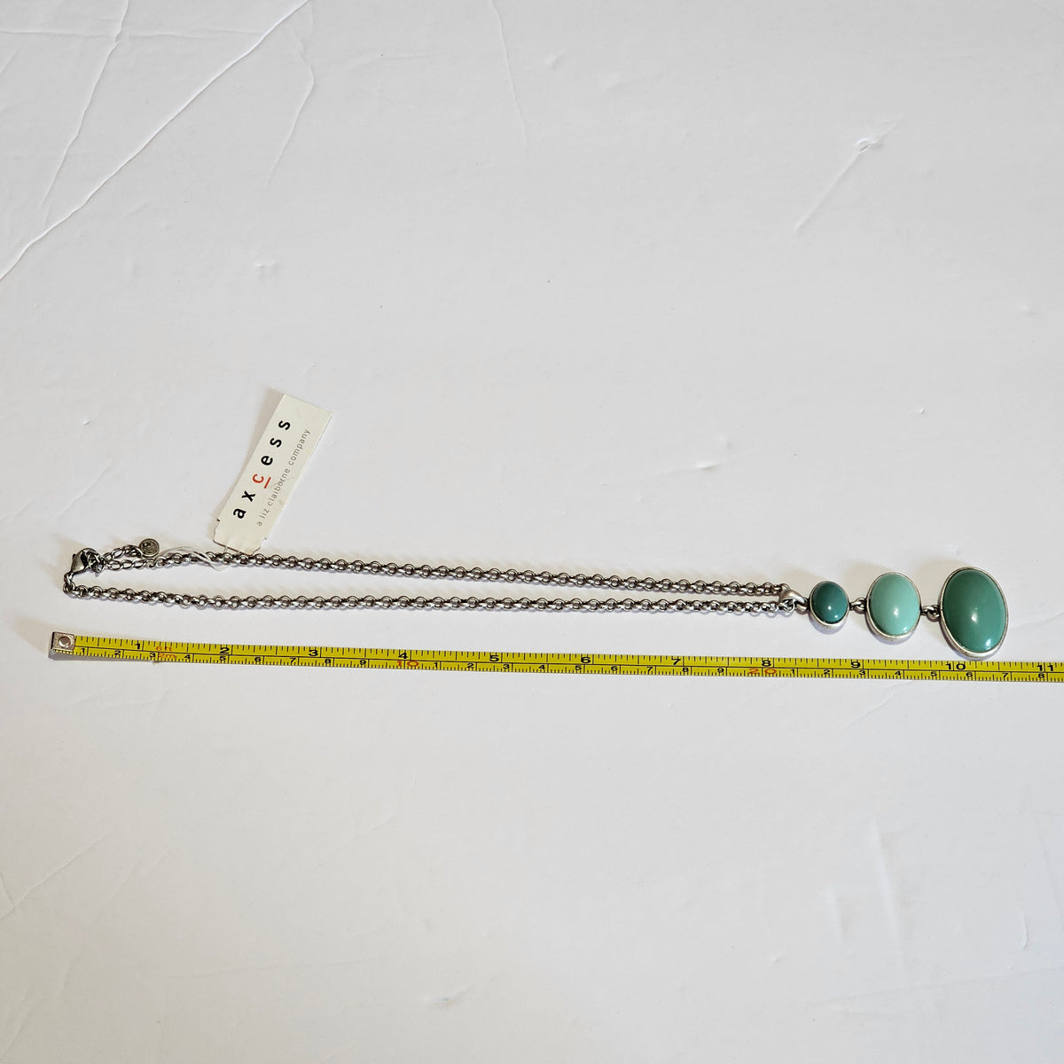 Silver-tone Faux Turquoise Fashion Y2K Necklace Liz Claiborne