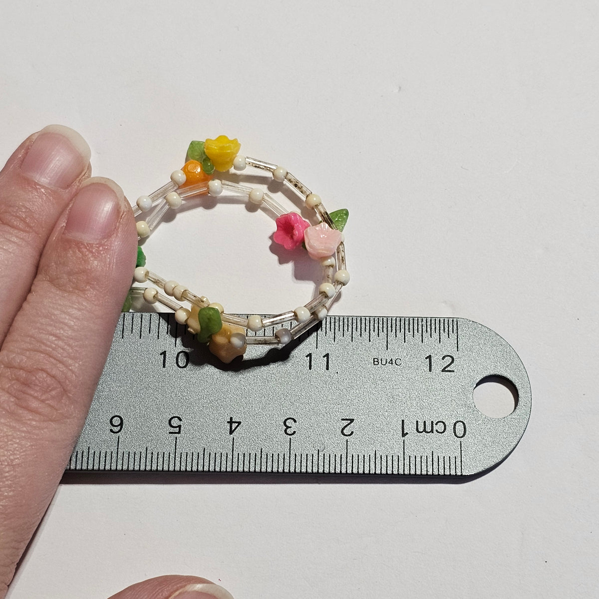 Very Pretty Vintage Flower Fruit Salad Old Plastic Necklace