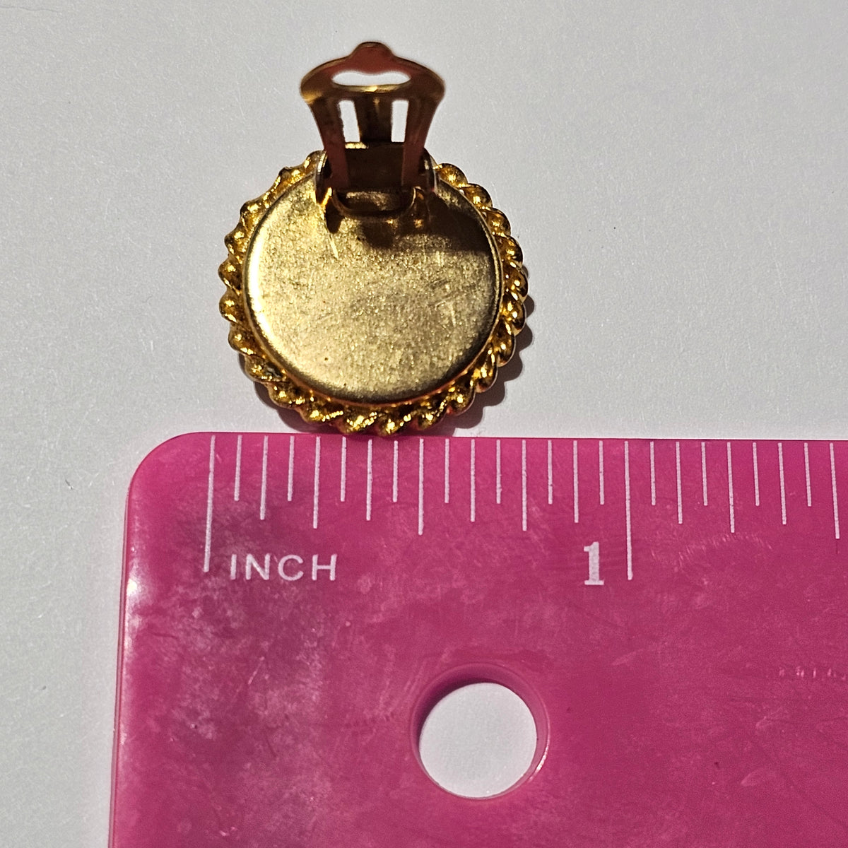 Micro Mosaic Button Clip-on Earrings Vintage Italian Yellow Bouquet Spring