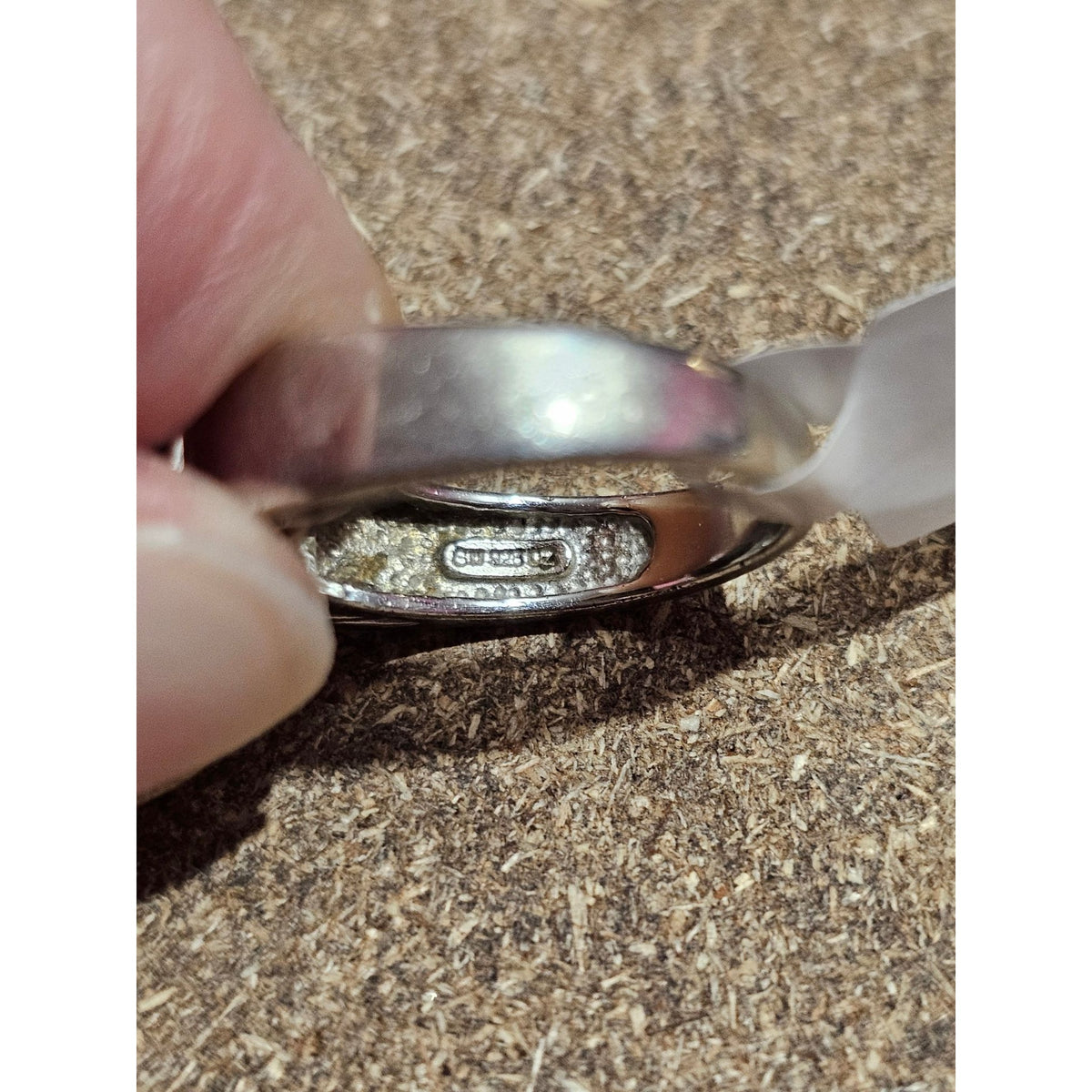 (721) Sterling Silver Oval Cubic Zirconia Ring Side Accents 925 Elegant Design
