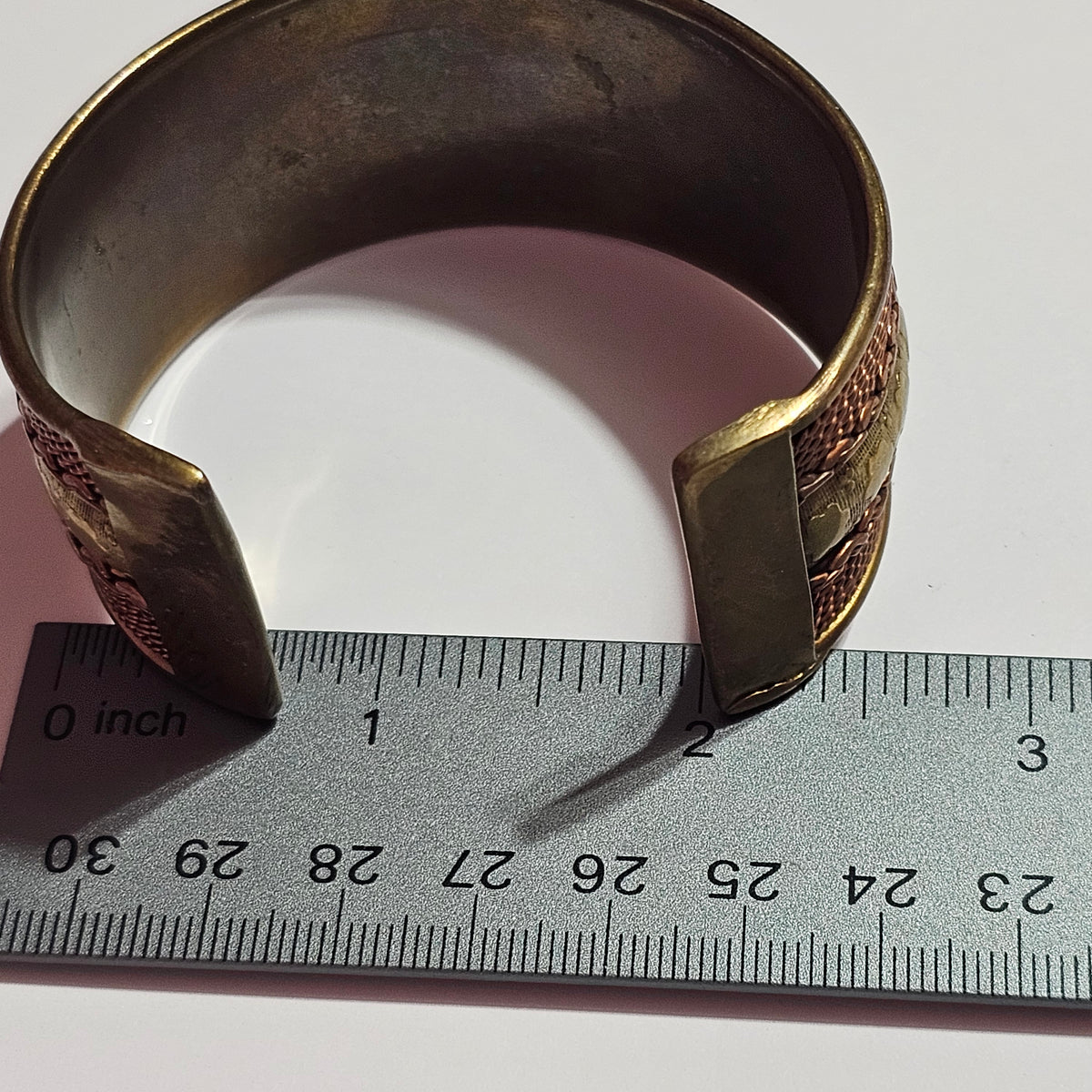 Copper Brass Made in India Adjustable Cuff Bracelet Vintage
