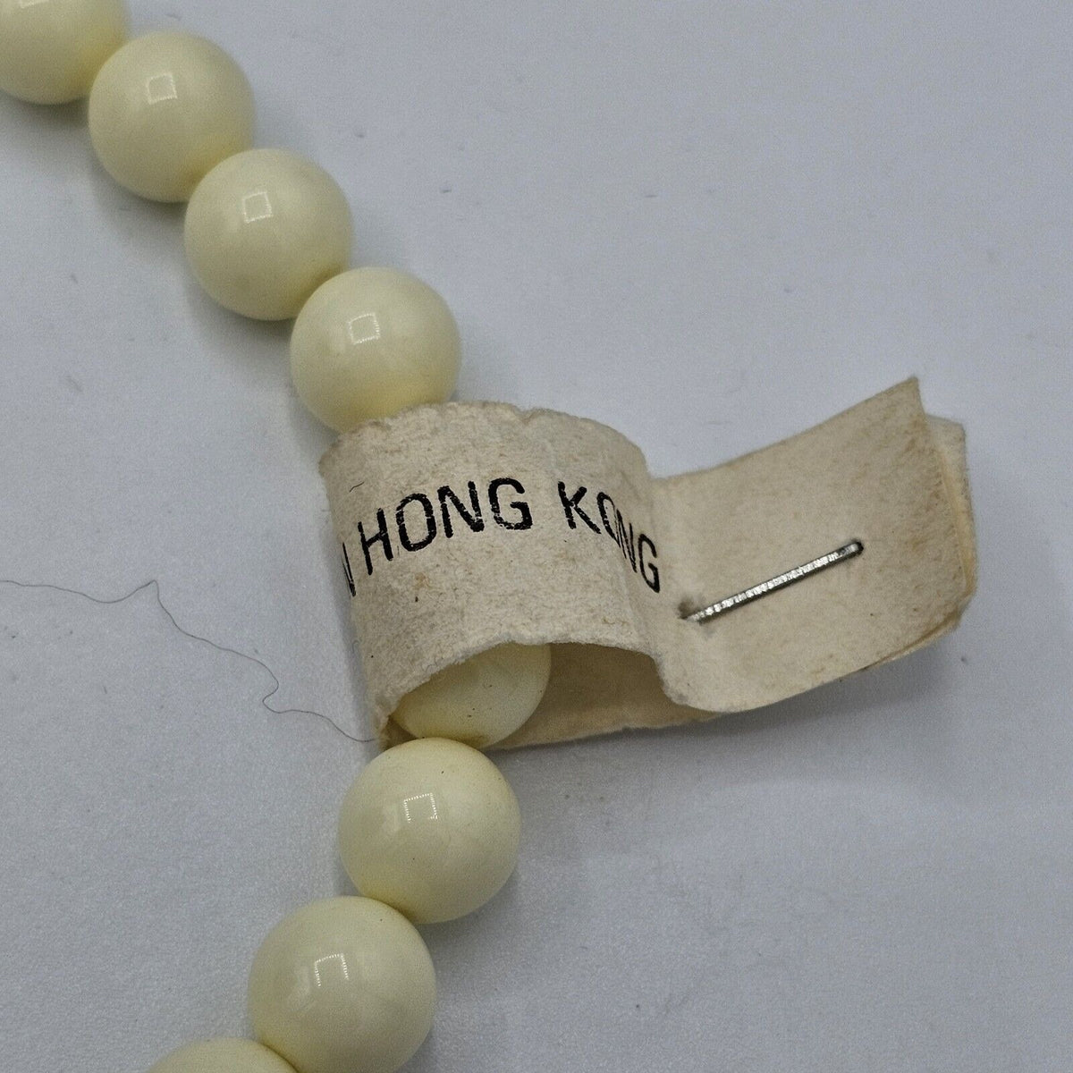 (686) Unique Beaded Hong Kong Three Strand Necklace