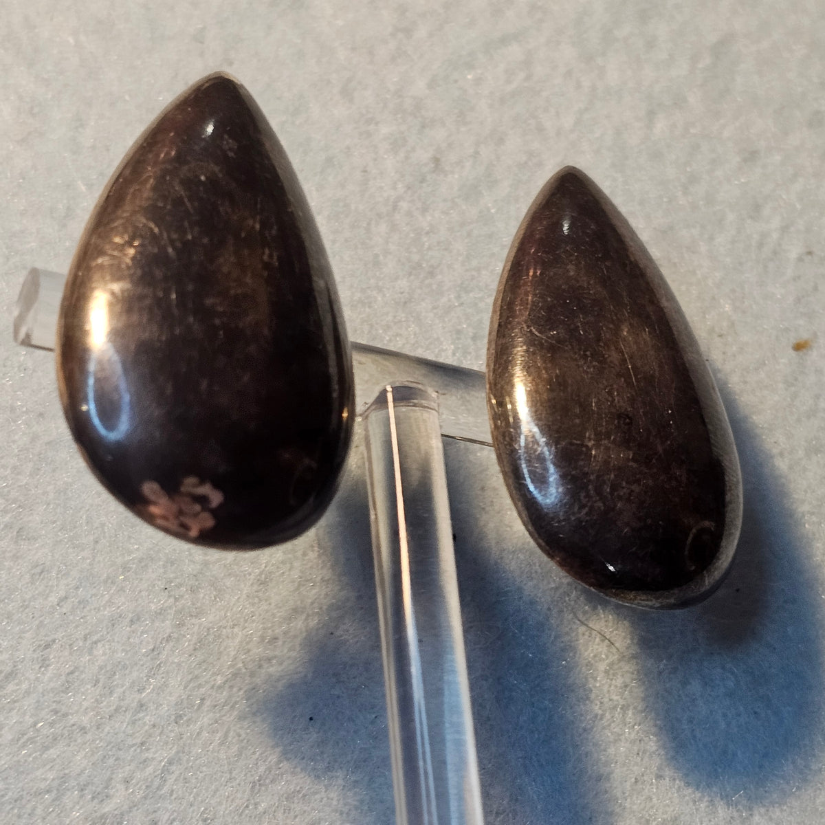 Sterling Silver Big Teardrop Clip-on Earrings Vintage