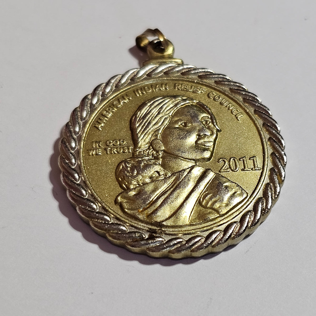 Replica 2011 American Indian Relief Council Coin Pendant