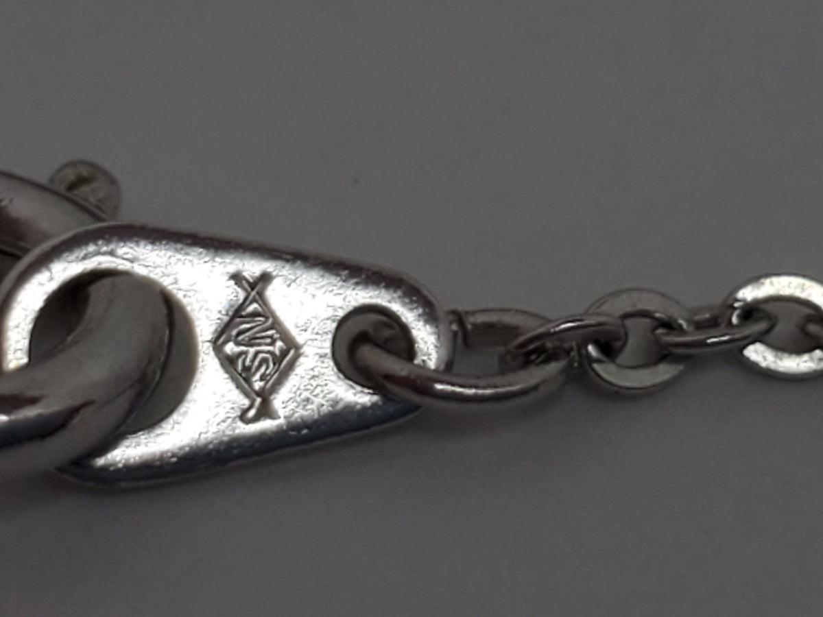 Filigree Blue Abalone Swirl Pendant Nickel Silver Chain Vintage Beautiful
