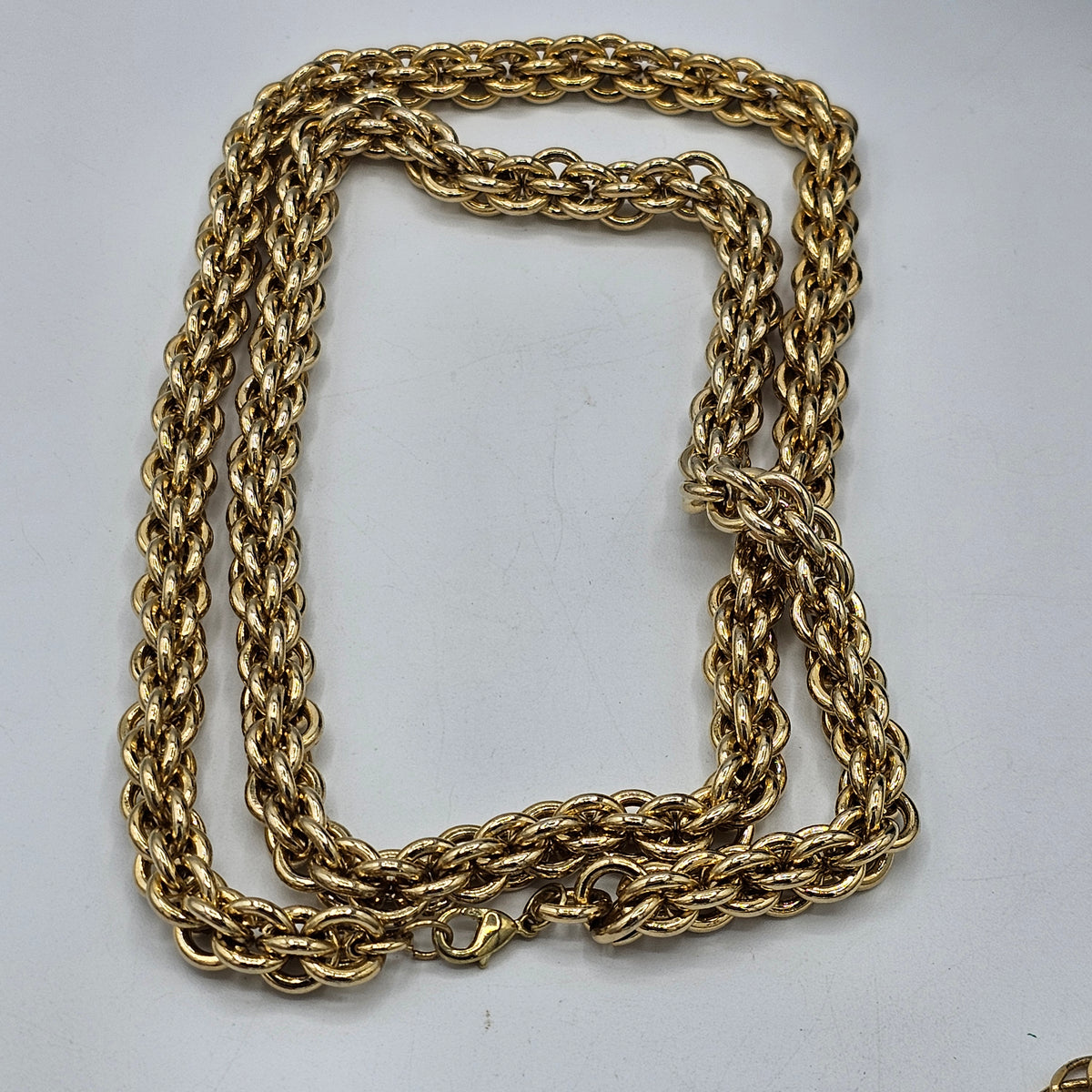 Heavy Duty Gold Plated Designer Vintage Chain Necklace Statement Classic Chunky 90s