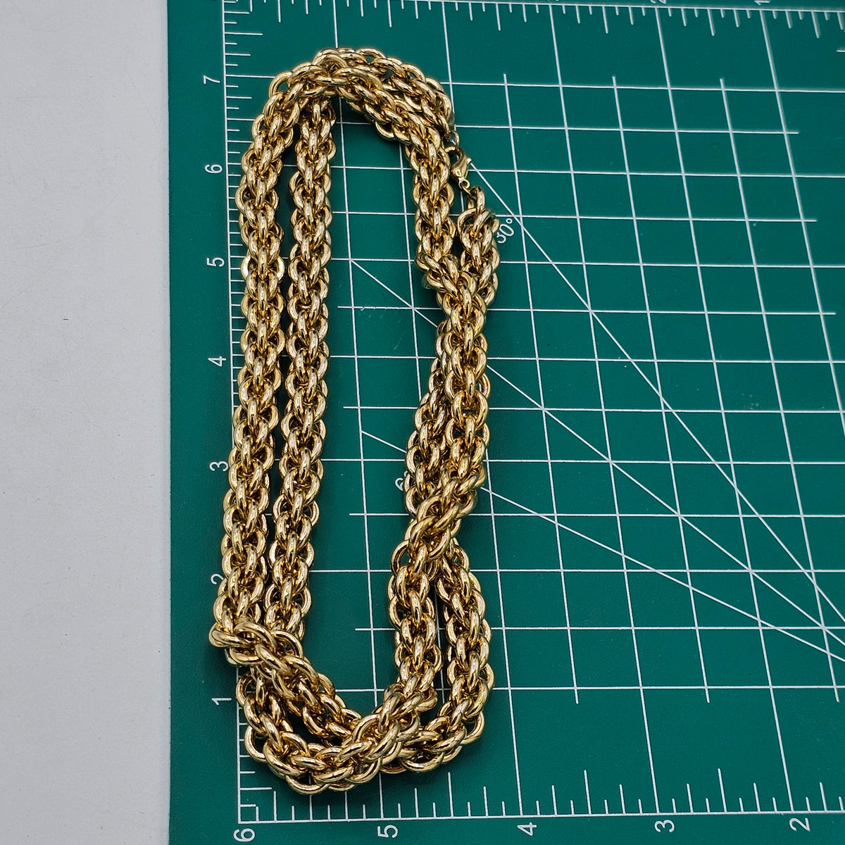 Heavy Duty Gold Plated Designer Vintage Chain Necklace Statement Classic Chunky 90s