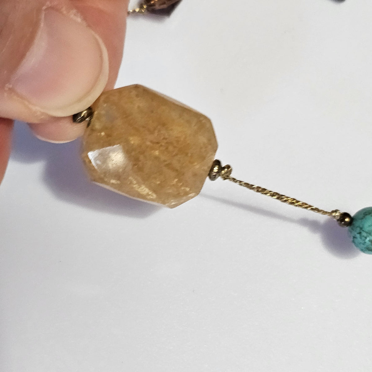 Premier Designs Vintage Natural Stone Station Necklace