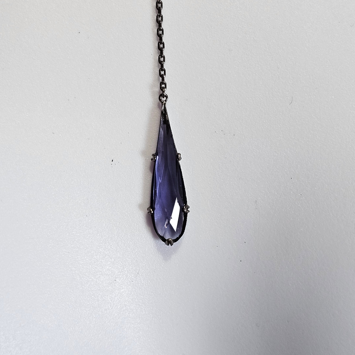 Gorgeous Lariat Drop Purple Crystal Necklace Shelli Segal