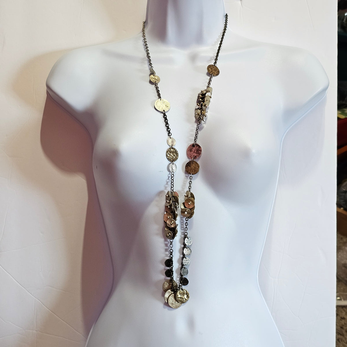 Long 38 in Chain Round Medallion Charm Necklace by Loft