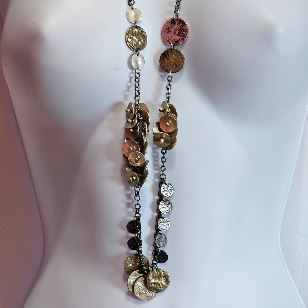 Long 38 in Chain Round Medallion Charm Necklace by Loft