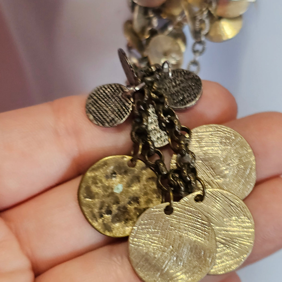 Long 38 in Chain Round Medallion Charm Necklace by Loft