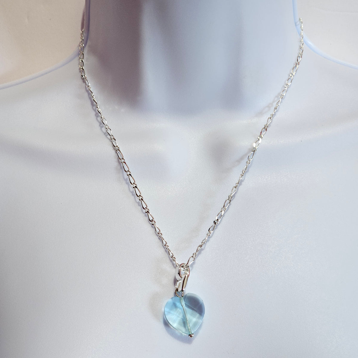 Ice Blue Clear Crystal Silver-tone Necklace Anne Klein Vintage