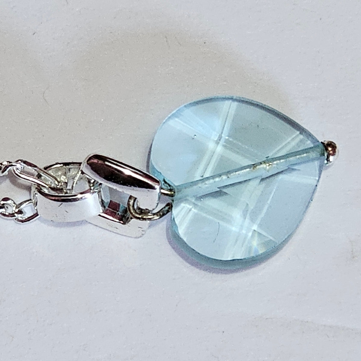 Ice Blue Clear Crystal Silver-tone Necklace Anne Klein Vintage