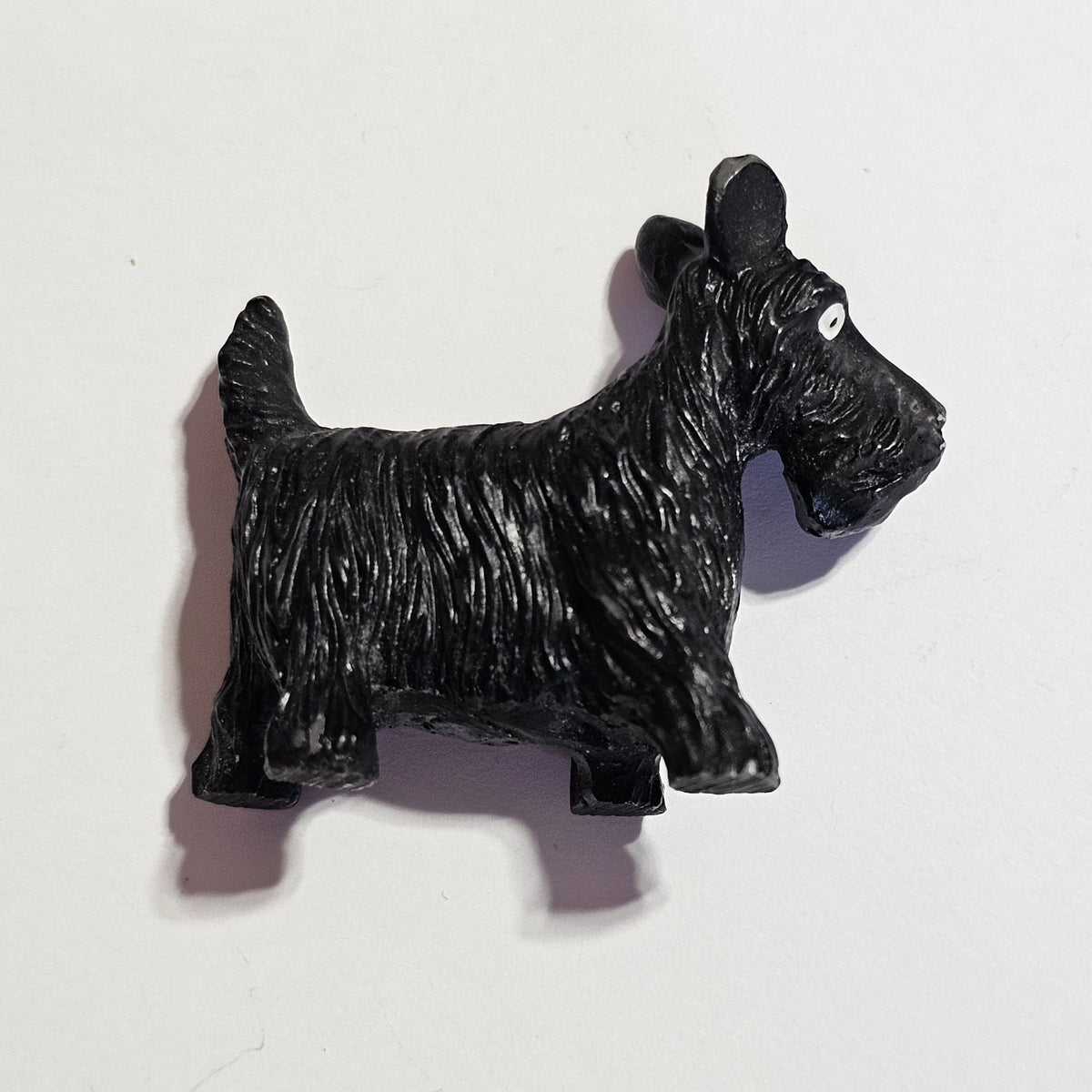 Miniature Black Scottie Dog Puppy Resin Figurine Vintage