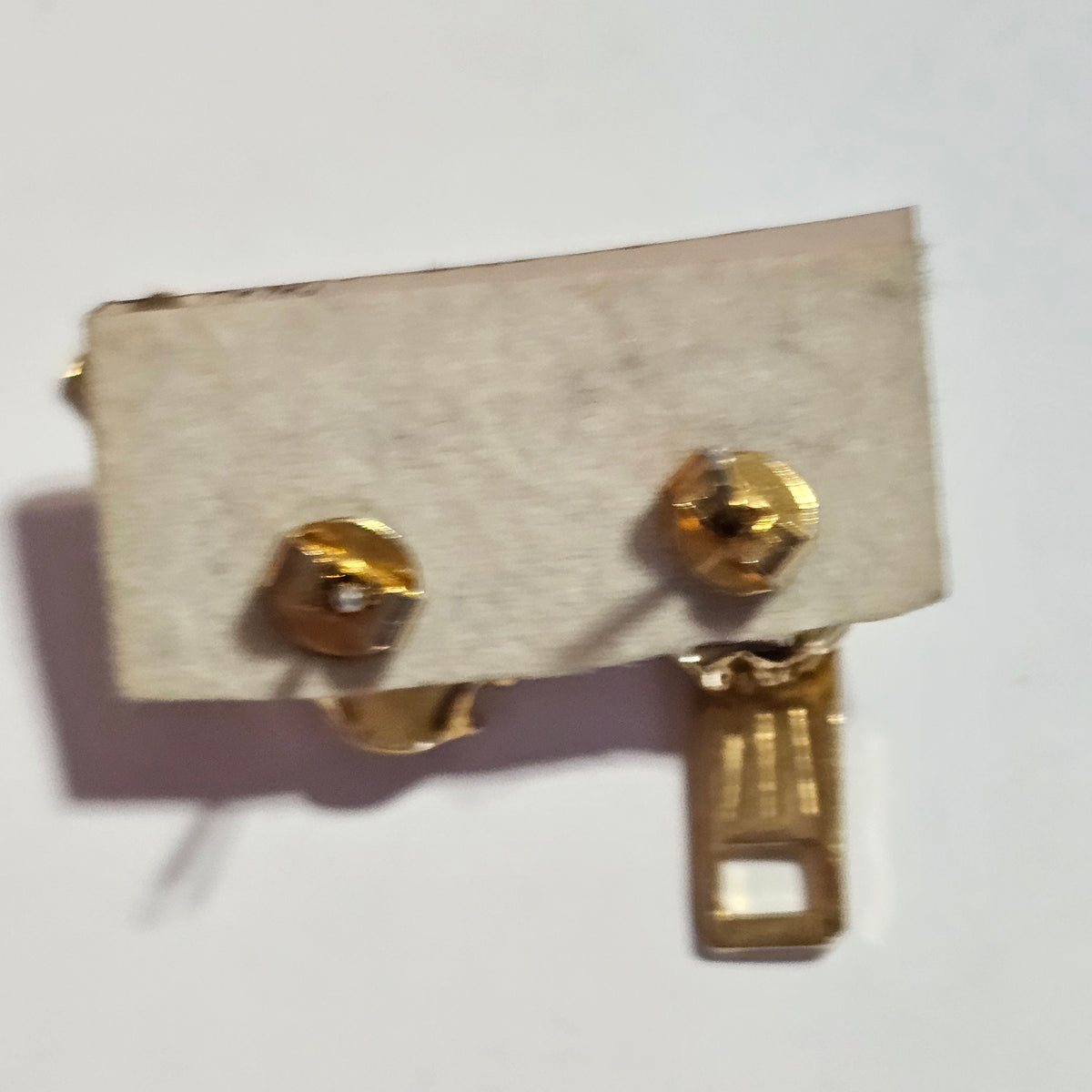 Gold-tone Zipper Earrings Pierced Vintage Unique
