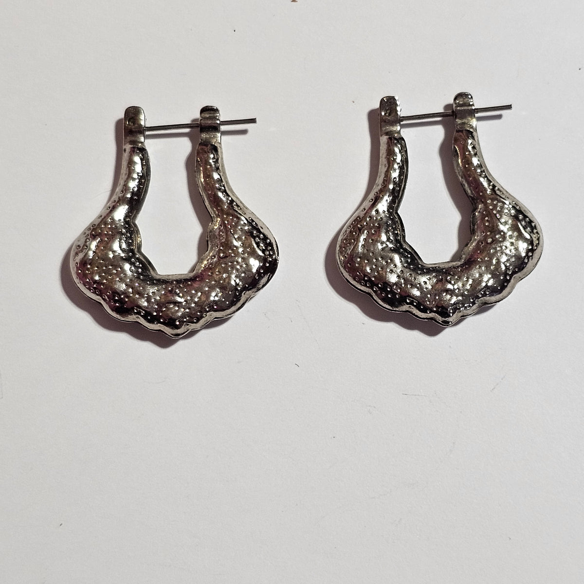 Silver-tone Hoop Pierced Earrings