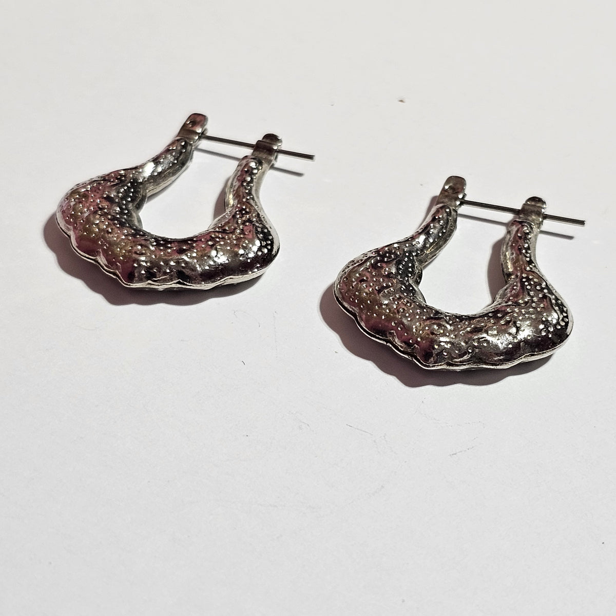 Silver-tone Hoop Pierced Earrings