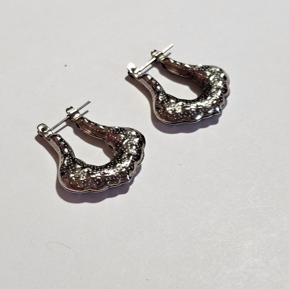 Silver-tone Hoop Pierced Earrings