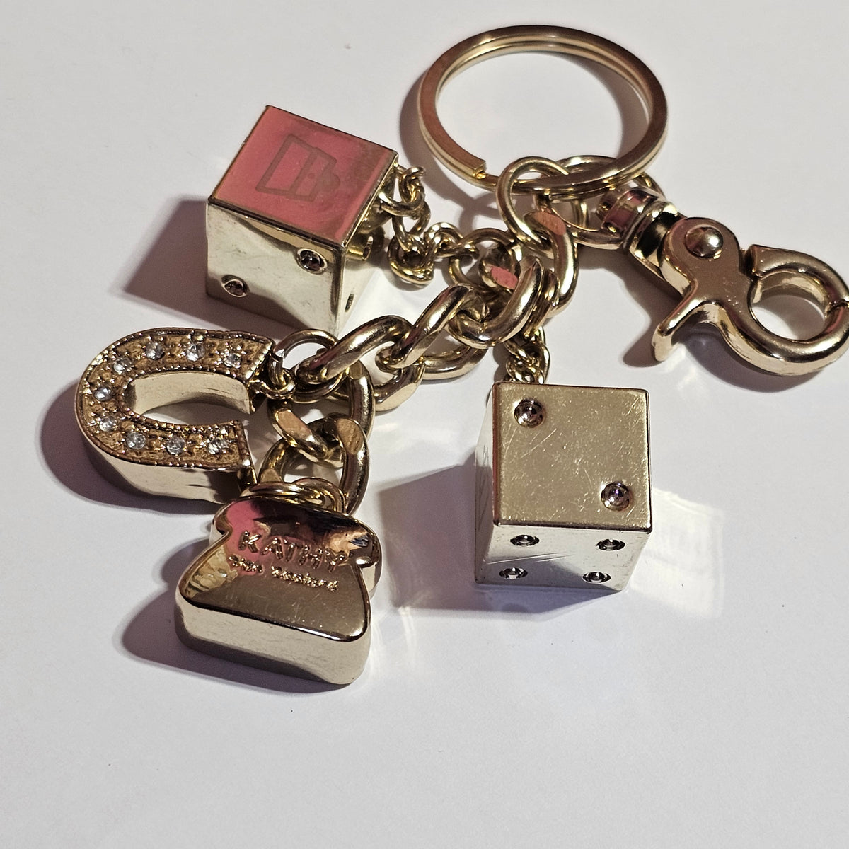 Kathy Van Zealand Metal Charm Purse Keychain