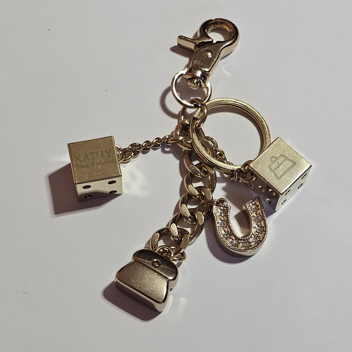 Kathy Van Zealand Metal Charm Purse Keychain