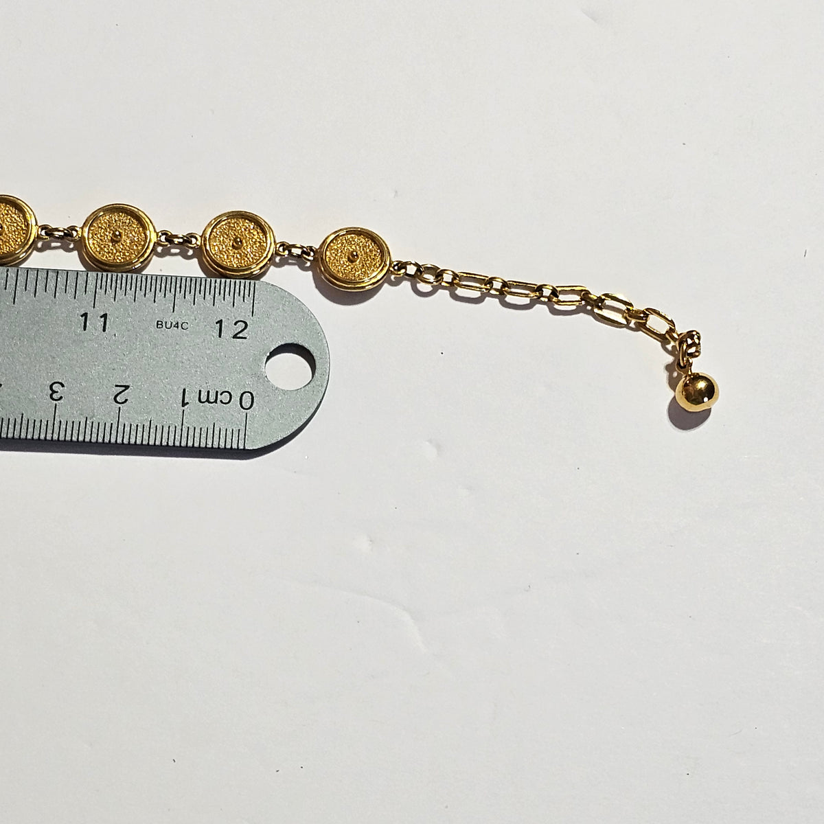 Trifari Round Disc Gold-tone Vintage Station Necklace