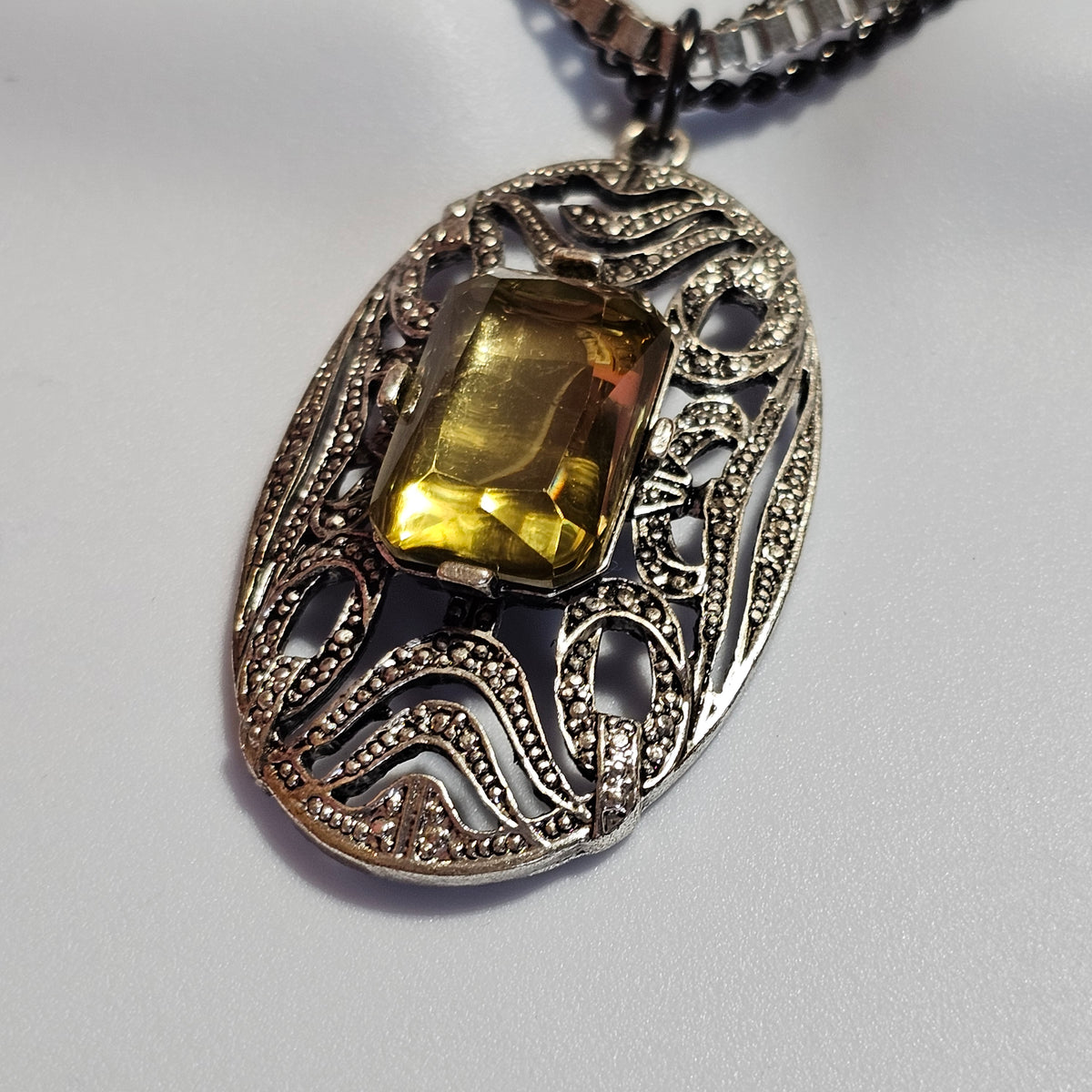 Gorgeous Vintage Style Goth Pendant Chain Necklace Dark Romance