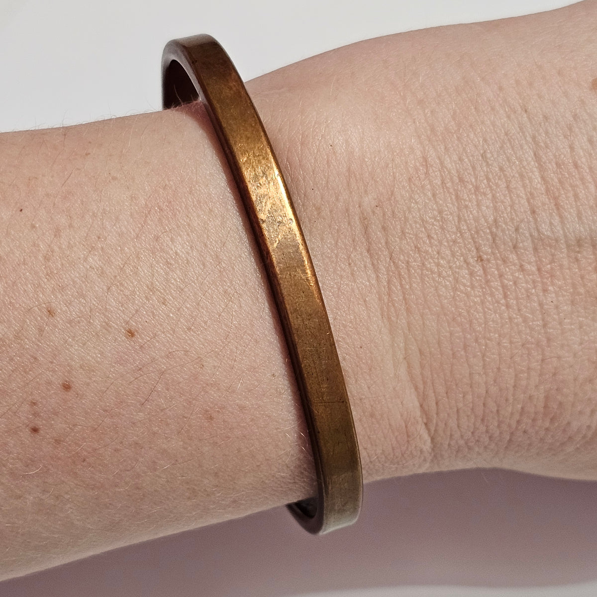 1960s Hand Forged Signed Copper Cuff Bracelet MCM Vintage