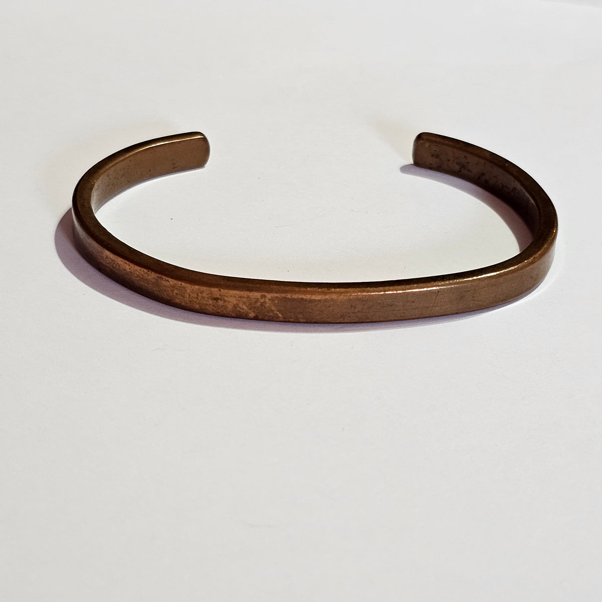 1960s Hand Forged Signed Copper Cuff Bracelet MCM Vintage
