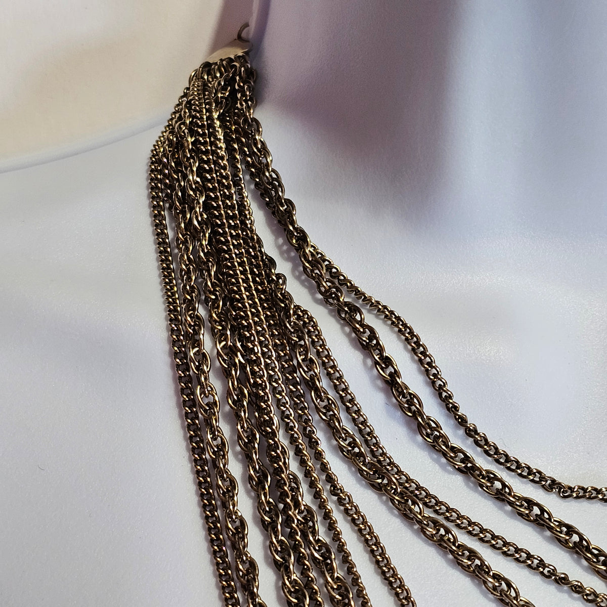 Punk Multi-strand Layered Chain Necklace Statement Vintage