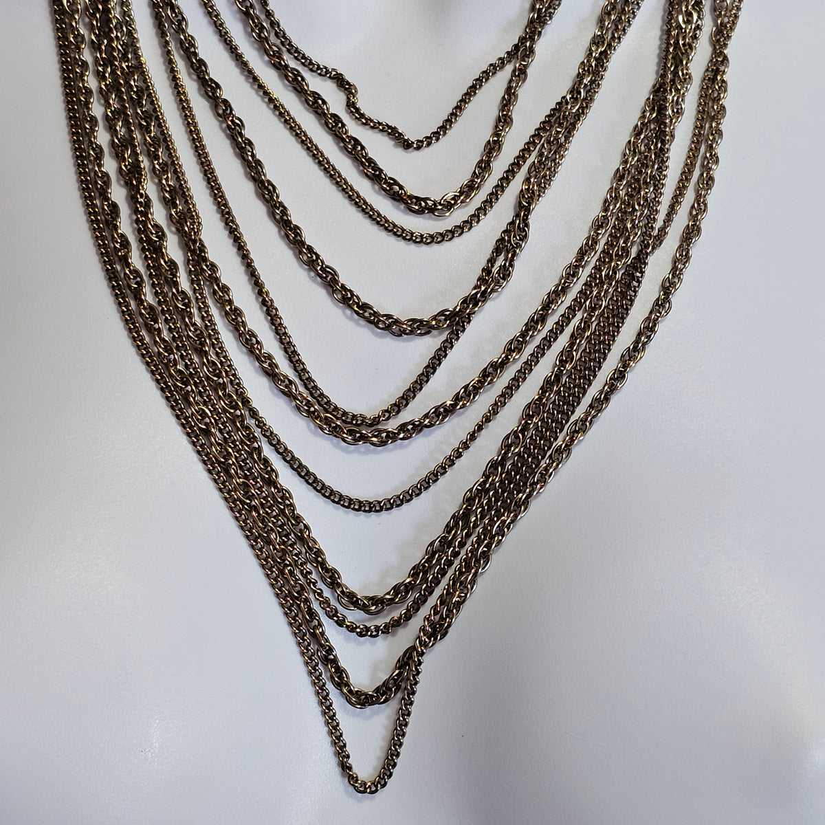 Punk Multi-strand Layered Chain Necklace Statement Vintage