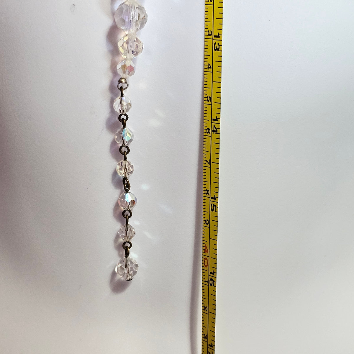 Aurora Borealis Glass Crystal Faceted Vintage Necklace Collar