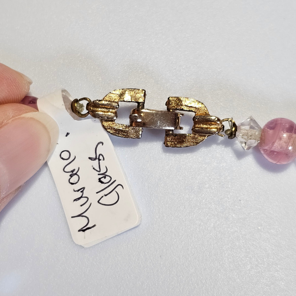 Pastel Murano Wedding Cake Glass Beaded Vintage Necklace
