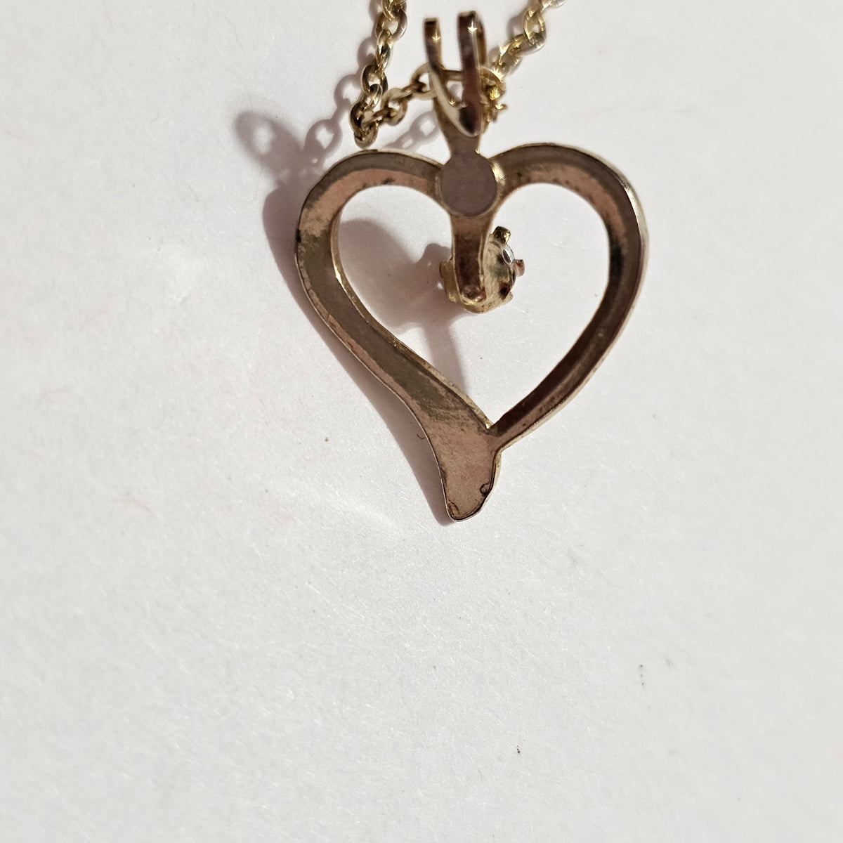(639) Gold Plated Dainty Heart Pendant Necklace Chain Feminine Romantic