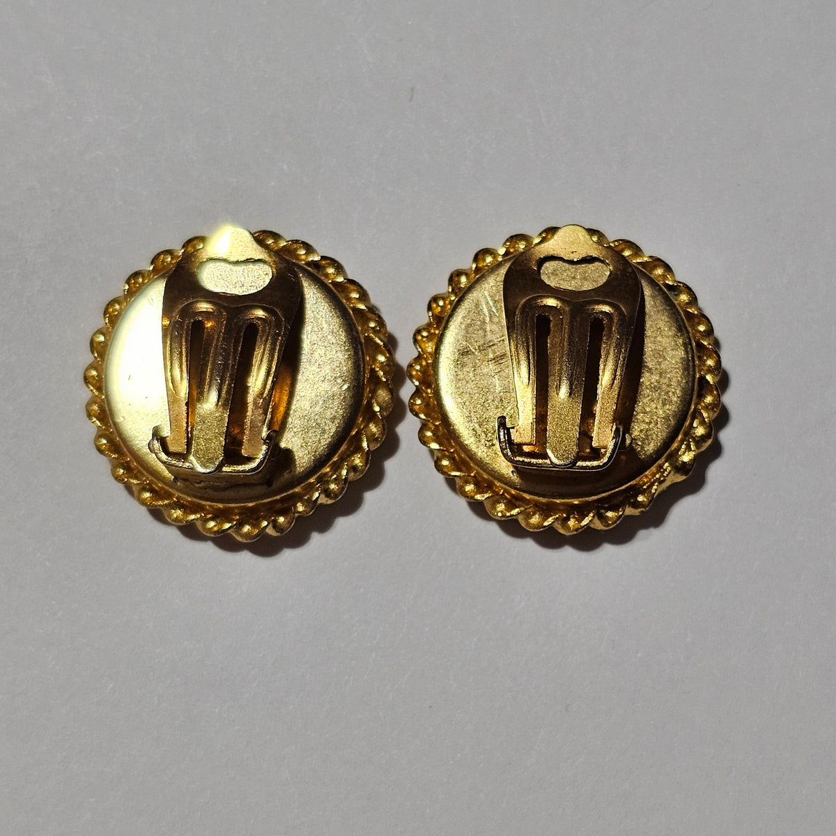 Micro Mosaic Button Clip-on Earrings Vintage Italian Yellow Bouquet Spring