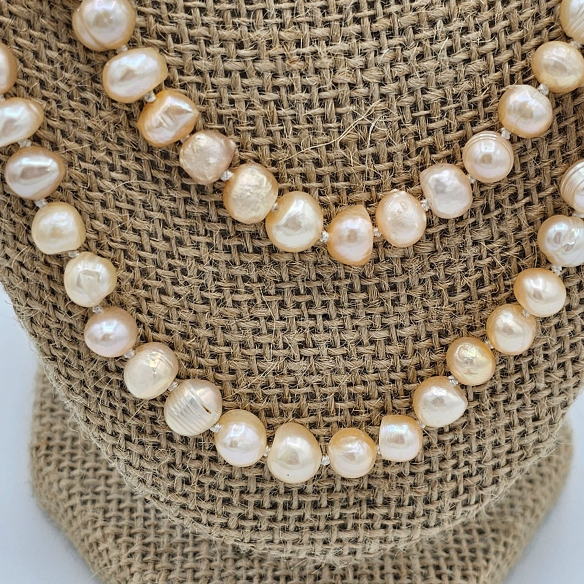 Beautiful Pink Girly Genuine Hand Knotted Pearl's Vintage Retail 300.00 Coquette