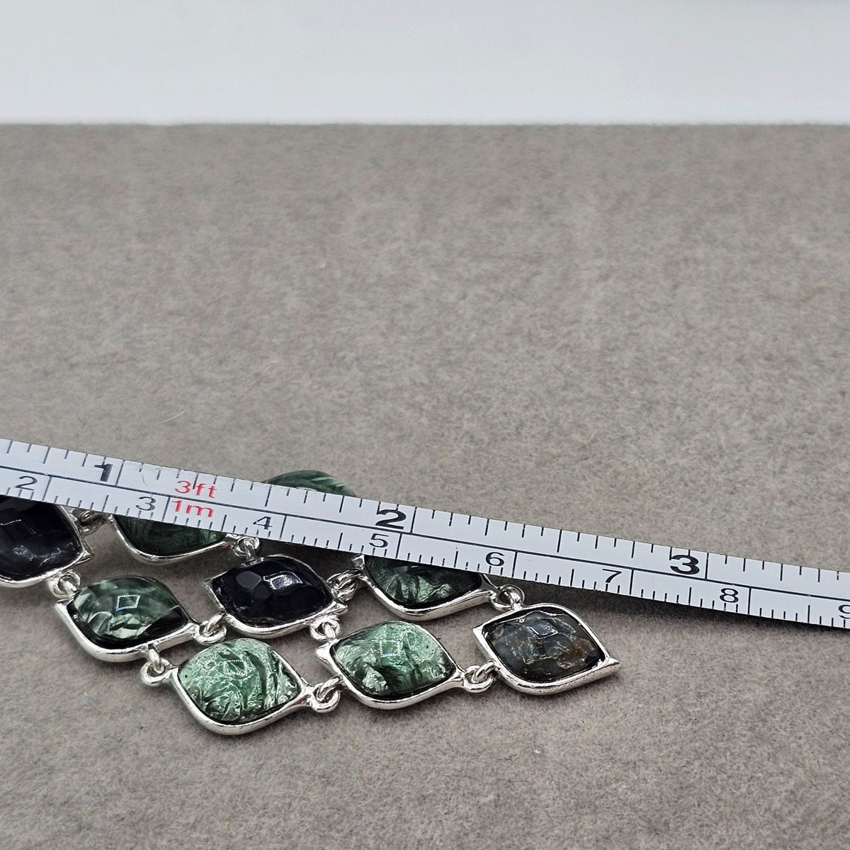 Liz Claiborne Silver-tone Green Abalone Dangle Drop Clip-on Earrings