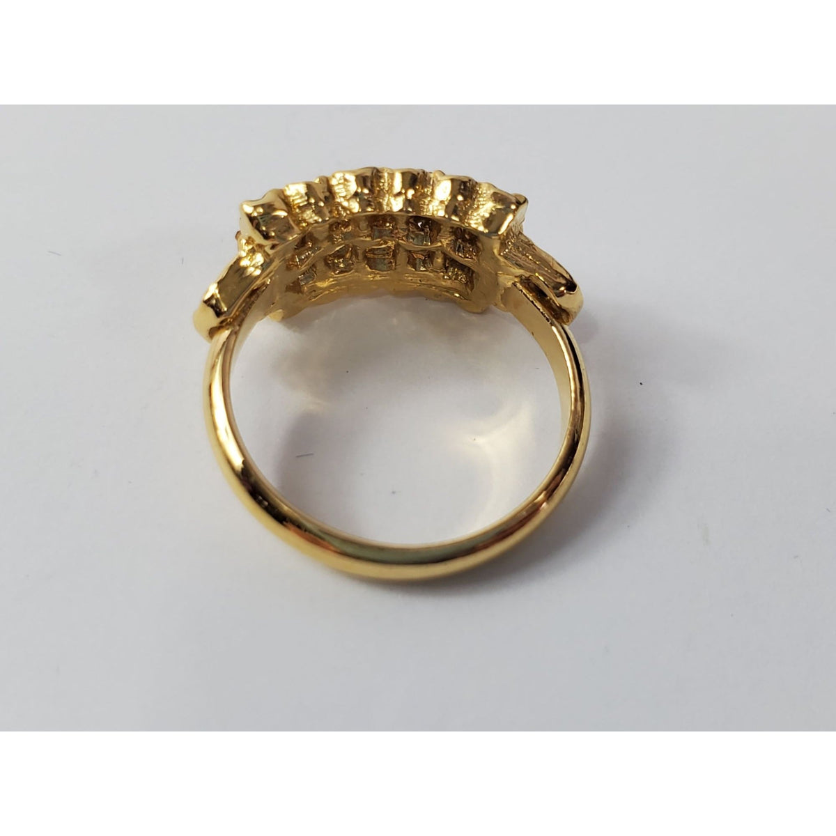 (175) Vintage Majesty Princess Garnet Clear Cubic Zirconia Ring Size 5