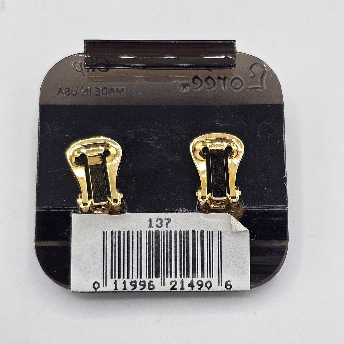 Beautiful Pink Enamel Heart Gold-tone Ornate Trim Clip-on Earrings NOS