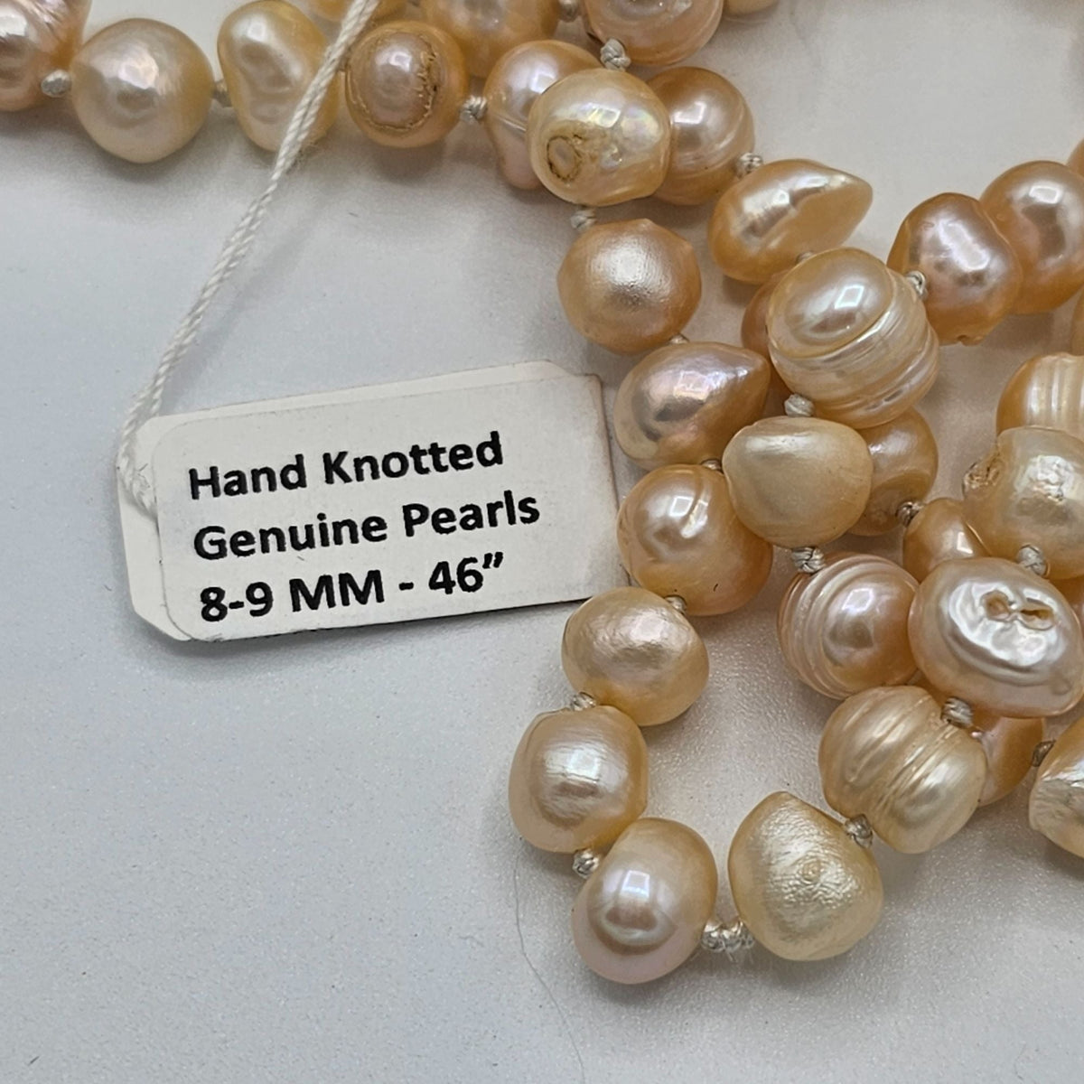 Beautiful Pink Girly Genuine Hand Knotted Pearl's Vintage Retail 300.00 Coquette