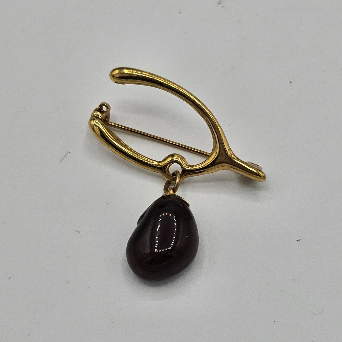 (668) Wishbone Brooch Perfect for Thanksgiving