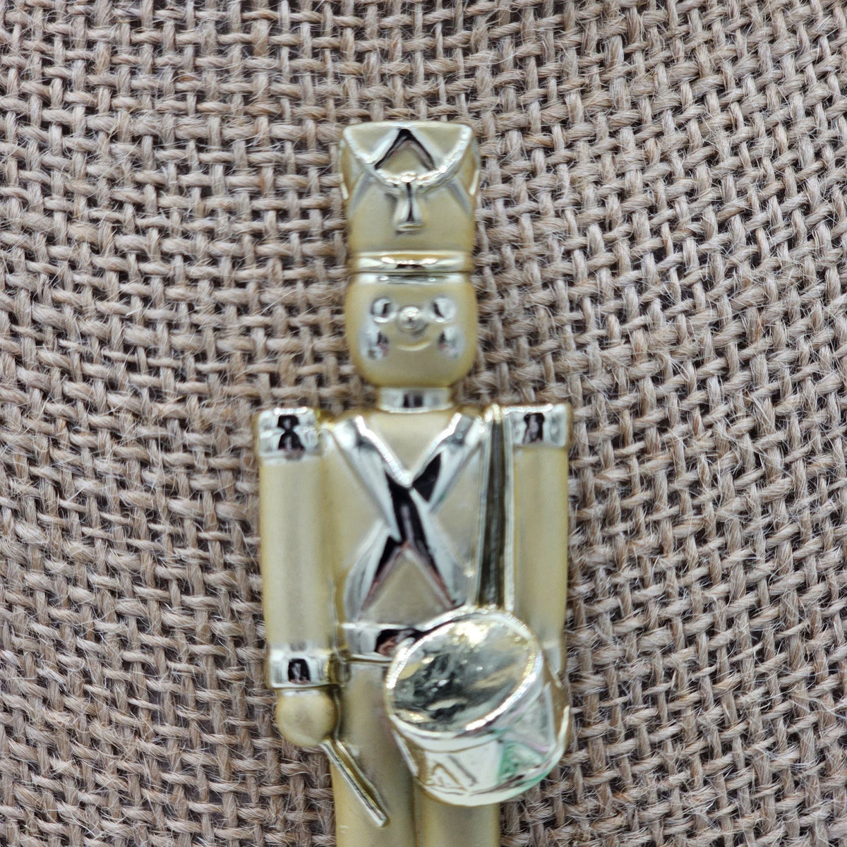 Vintage Gold-Tone Drummer Boy Soldier Brooch Pin Holiday Collectible Jewelry