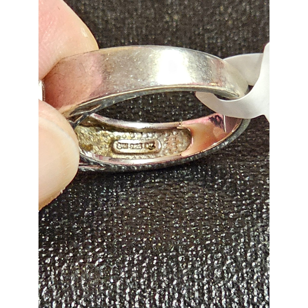 (721) Sterling Silver Oval Cubic Zirconia Ring Side Accents 925 Elegant Design