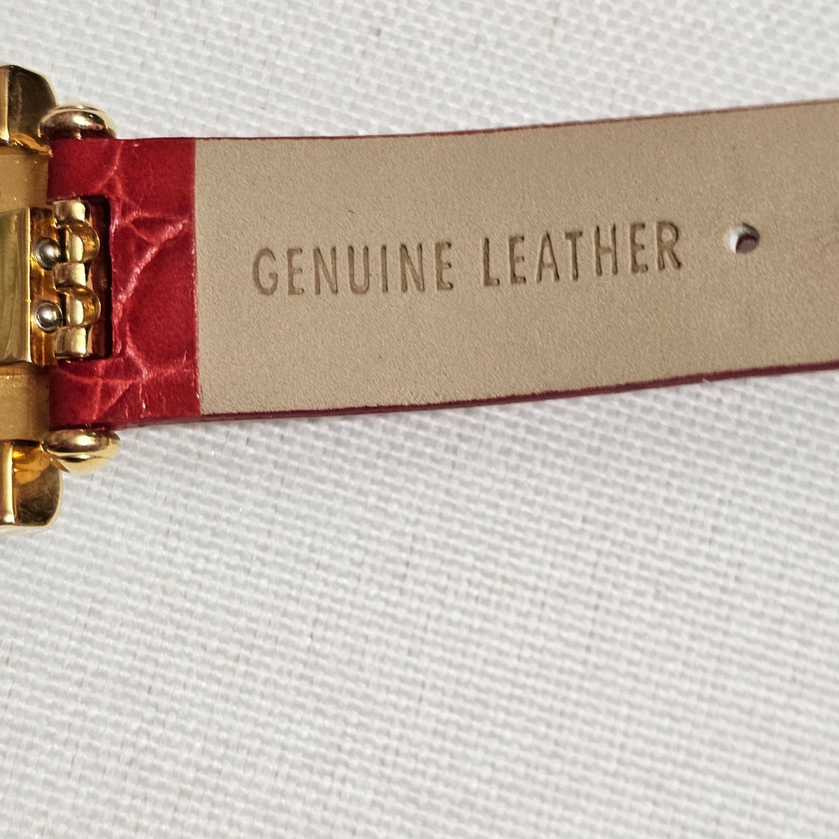 (643) Joan Rivers Gold-Tone Watch With Crystal Accents Interchangeable Leather Bands