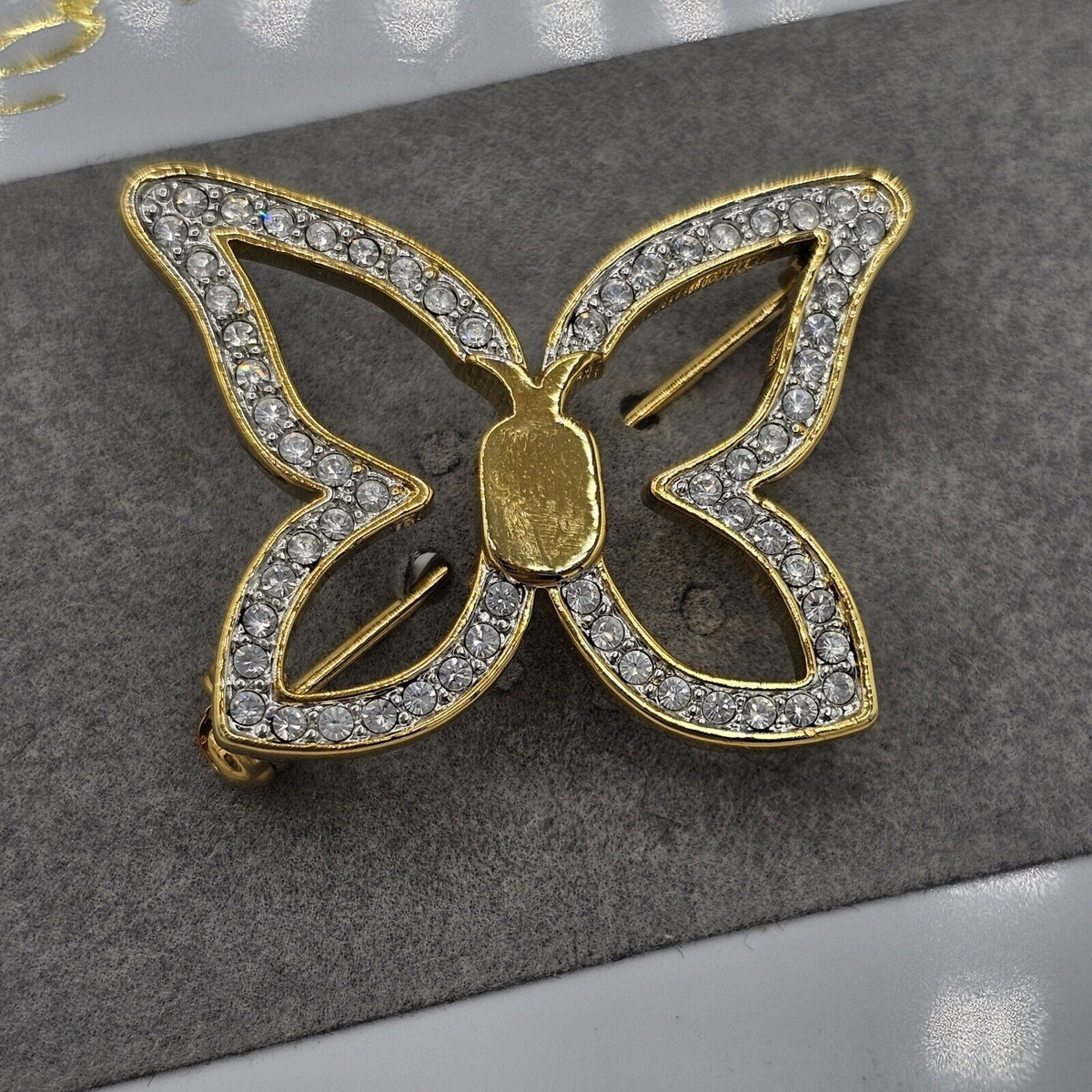 (683) Butterfly Rhinestone Brooch Pin Big Statement Flower Animal Insect NOS