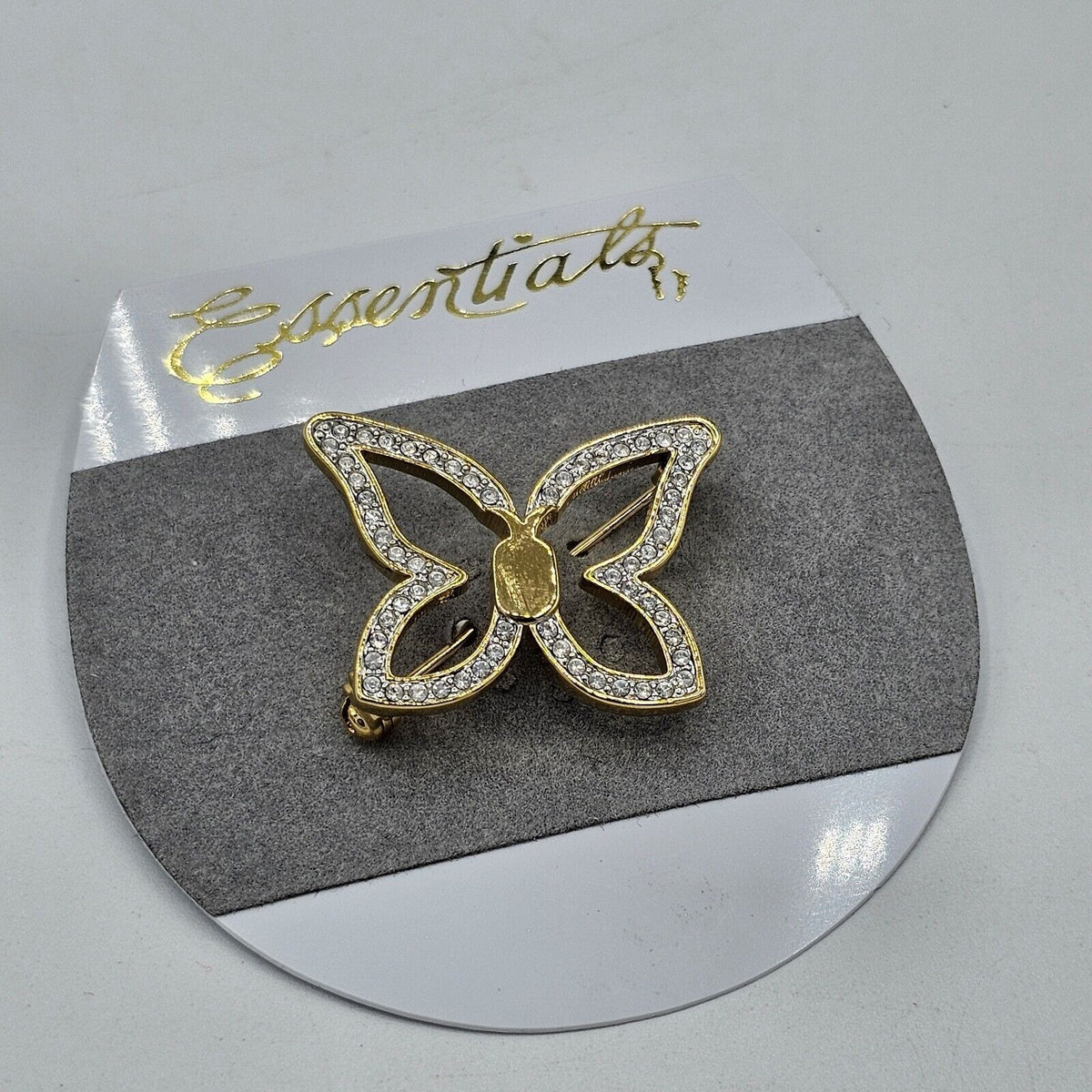 (683) Butterfly Rhinestone Brooch Pin Big Statement Flower Animal Insect NOS