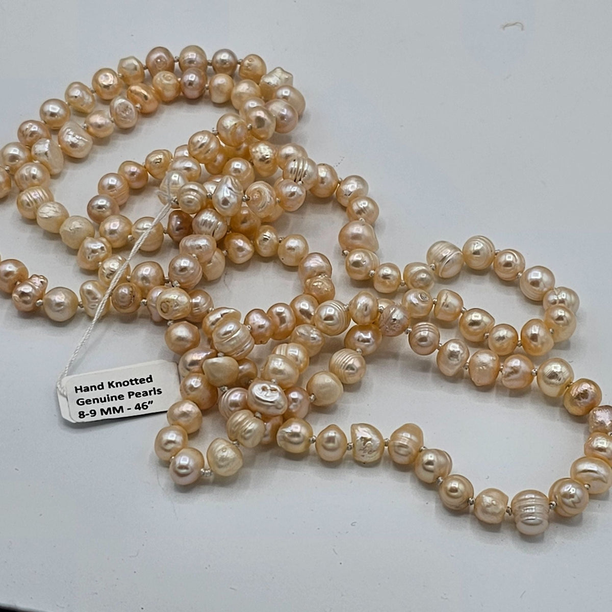 Beautiful Pink Girly Genuine Hand Knotted Pearl's Vintage Retail 300.00 Coquette