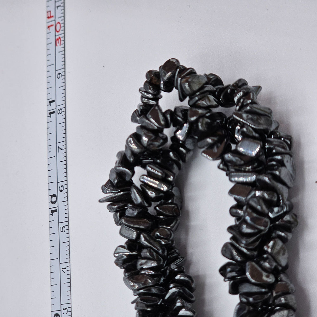 Chunky Beaded Hematite Rose Quartz Chips Multi Strand Torsade Bohemian Witchy Necklace