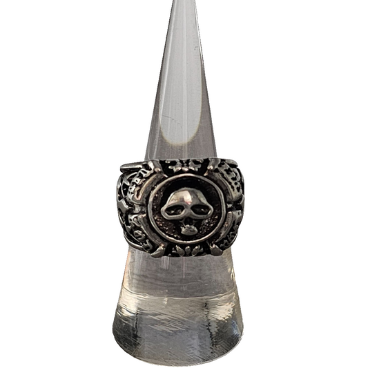 Stainless Steel Skull Fashion Ring Size 7.5 Metalhead Biker Goth