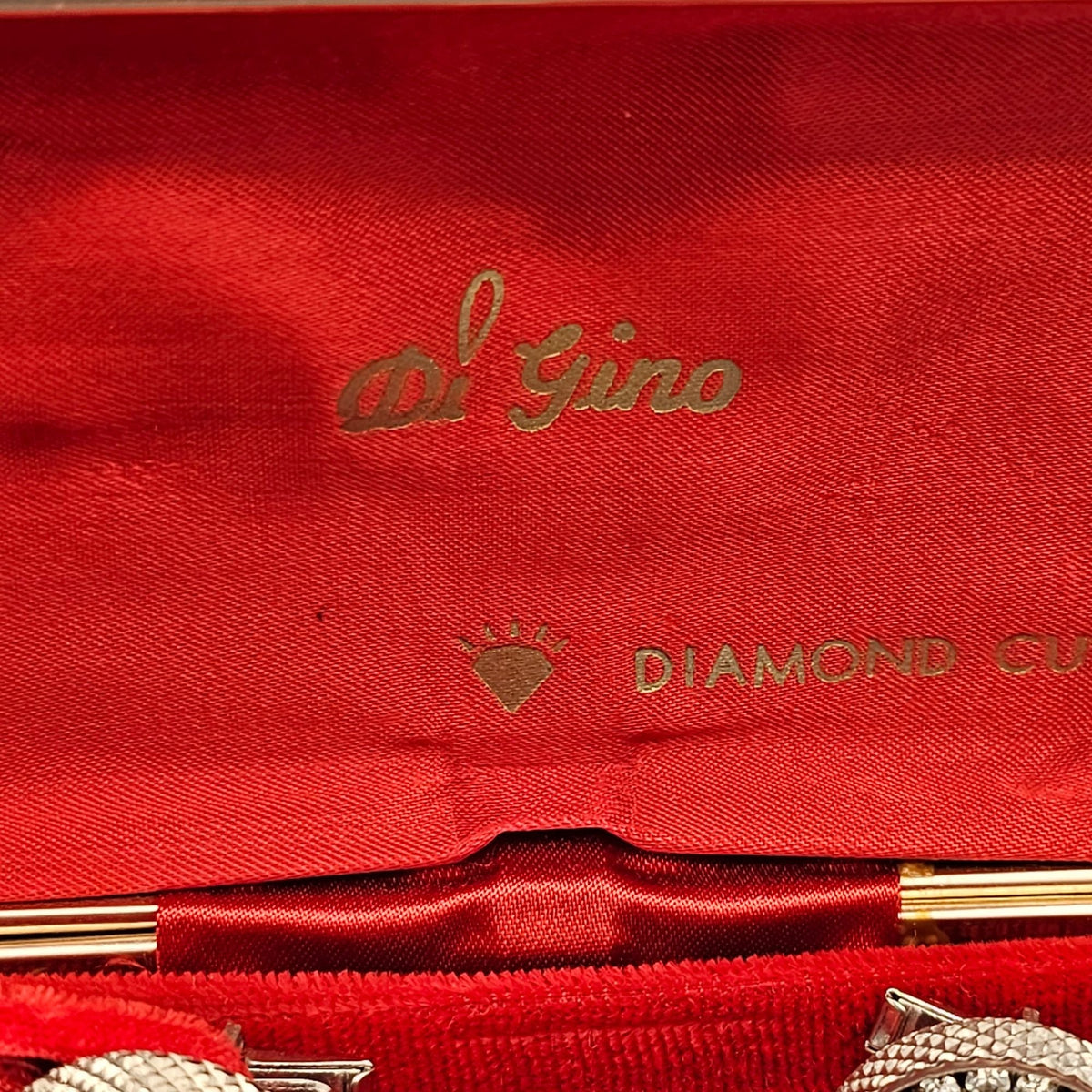 Vintage Silver-tone Di Gino Diamond Cut Cuff Links and Tie Tack Original Box